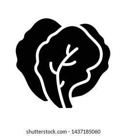 oak glyph flat vector icon
