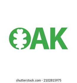 Oak-Logo, freier Vektorgrafik
