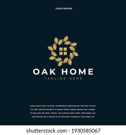 Oak home logo design vector illustration. Oak home Creative logo design