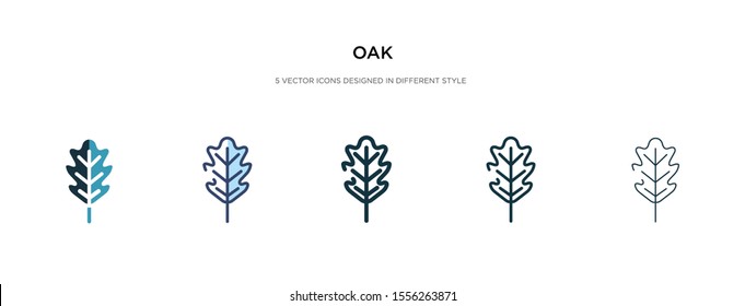 oak icon in different style vector illustration. two colored and black oak vector icons designed in filled, outline, line and stroke style can be used for web, mobile, ui