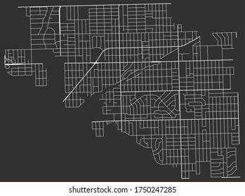 Oak Lawn, Illinois, United States city urban vector map, downtown and suburbs, town blueprint poster