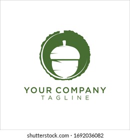 
Oak leaf abstract logo template