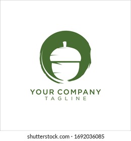 
Oak leaf abstract logo template