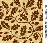oak leaf acorn seamless background