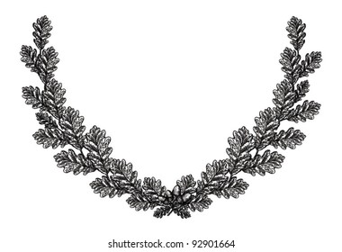 oak leaf and acorn wreath