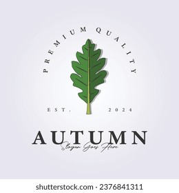 oak leaf of autumn fall symbol logo vector illustration template icon design