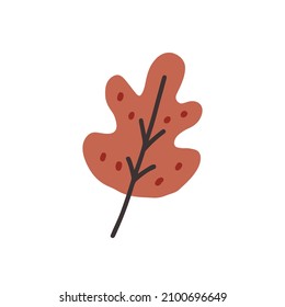 Oak Leaf Autumn arte ingenuo dibujado a mano