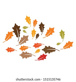 oak leaf background logo vector design template
