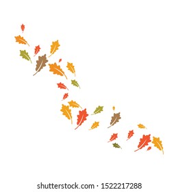 oak leaf background vector design template