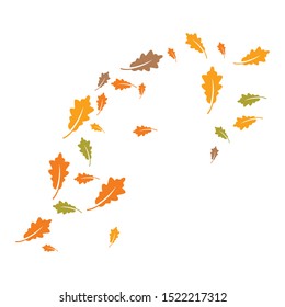 oak leaf background vector design template