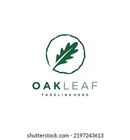 Icono de diseño del logotipo de la hoja de roble