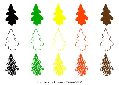 oak leaf - color set