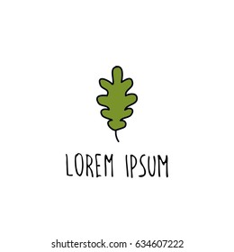 oak leaf doodle icon