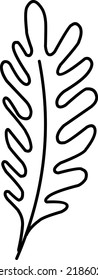 Oak leaf, Foliage, Hand-drawn doodles illustration.
Line art