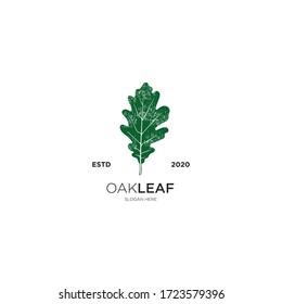 oak leaf grunge vintage logo