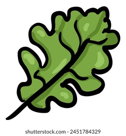 Oak Leaf Hand Drawn Doodle Icon