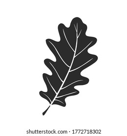 Oak leaf icon, autumn symbol. Vector illustration.