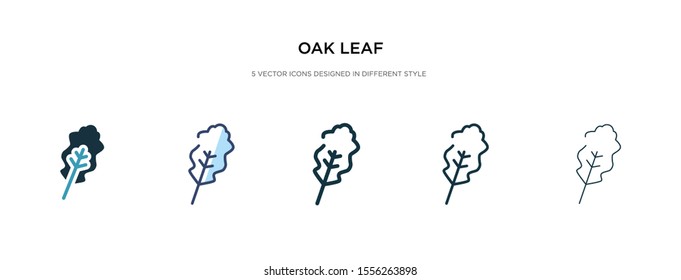 oak leaf icon in different style vector illustration. two colored and black oak leaf vector icons designed in filled, outline, line and stroke style can be used for web, mobile, ui