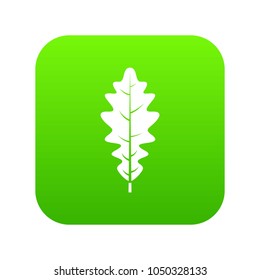 Oak leaf icon digital green for any design isolated on white vector illustration