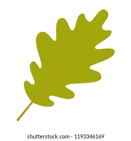 Oak leaf icon. Flat illustration of oak leaf vector icon for web design