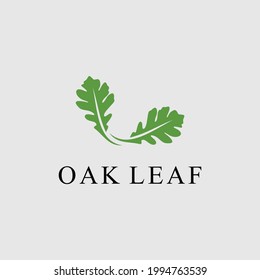 oak leaf icon flat logo