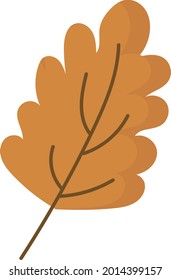 Oak leaf icon isolated on white background. Oak leaf vector logo. Flat design style. Modern vector pictogram for web graphics