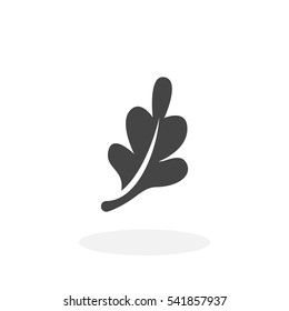 Oak Leaf icon isolated on white background. Oak Leaf vector logo. Flat design style. Modern vector pictogram for web graphics - stock vector