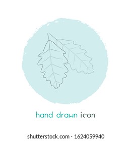 Oak leaf icon line element. Vector illustration of oak leaf icon line isolated on clean background for your web mobile app logo design.