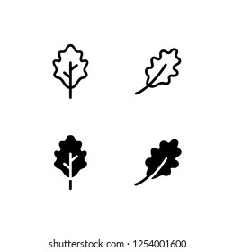 Oak Leaf Icon Logo Vector Symbol