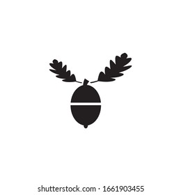Oak leaf icon logo vector illustration
