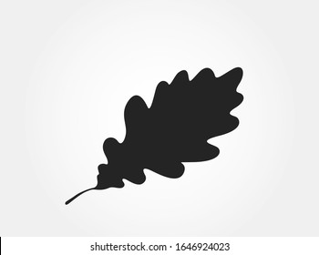 oak leaf icon. nature and tree design element. eco sign. isolated vector silhouette image