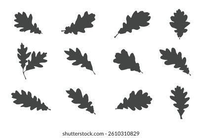 Oak leaf icon, Oak leaf silhouette, Oak leaf vector, Oak leaf clipart.