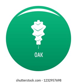 Oak leaf icon. Simple illustration of oak leaf vector icon for any design green