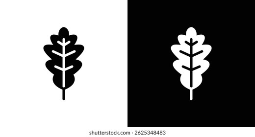 Ícone Folha de Carvalho vetor de linha simples. Símbolo, logotipo.