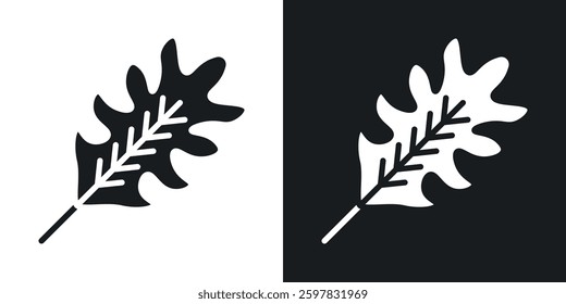 Oak Leaf icon symbol collection on white background.