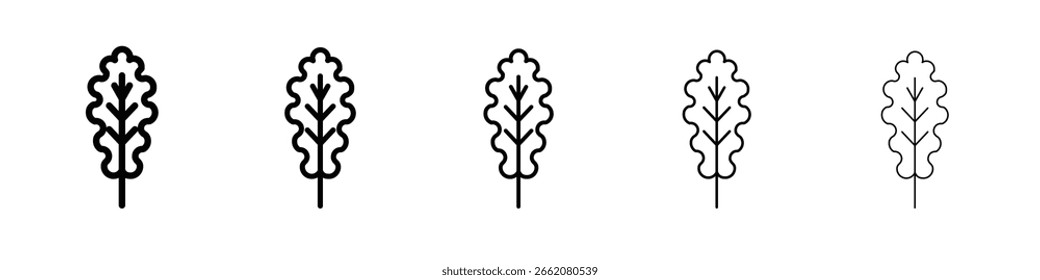 Eichenblatt Symbol Symbolkonzept für web design.simple line, Vektorsymbol. Logo-Illustration