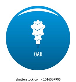 Oak leaf icon vector blue circle isolated on white background 