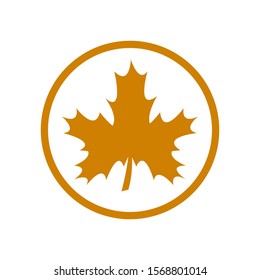 Oak Leaf Icon Vector Design Template Stock Vector