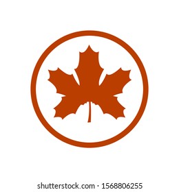 Oak Leaf Icon Vector Design Template Stock Vector