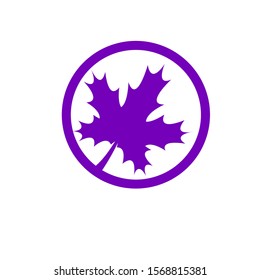 Oak Leaf Icon Vector Design Template Stock Vector