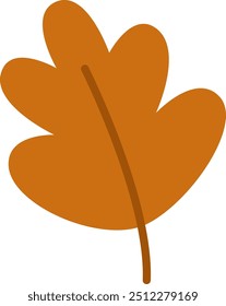 Oak Leaf Icon Vector Illustration