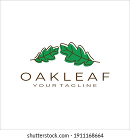 oak leaf illustration simple design