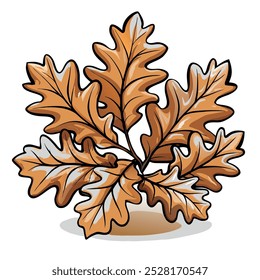 oak leaf isolated oBranch with oak leaves isolated on white backgroundn white