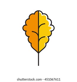 Oak Leaf Line Icon