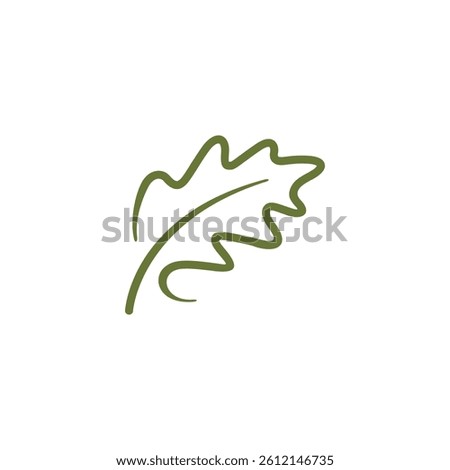oak leaf line logo minimalis design illustration