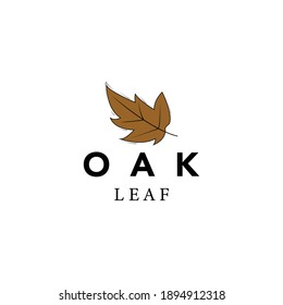 Eichenblattlogo, brauner Herbst-Vektorgrafik