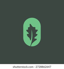 Plantilla de Vector de icono de diseño de logotipo de hoja de roble