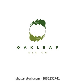 Modelo de diseño de logotipo de hoja de roble
