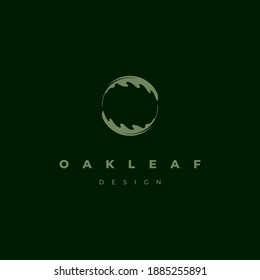 Oak leaf logo design illustration vector template