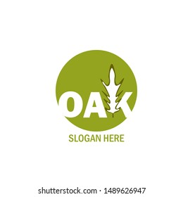 Oak Leaf Logo Design Template
